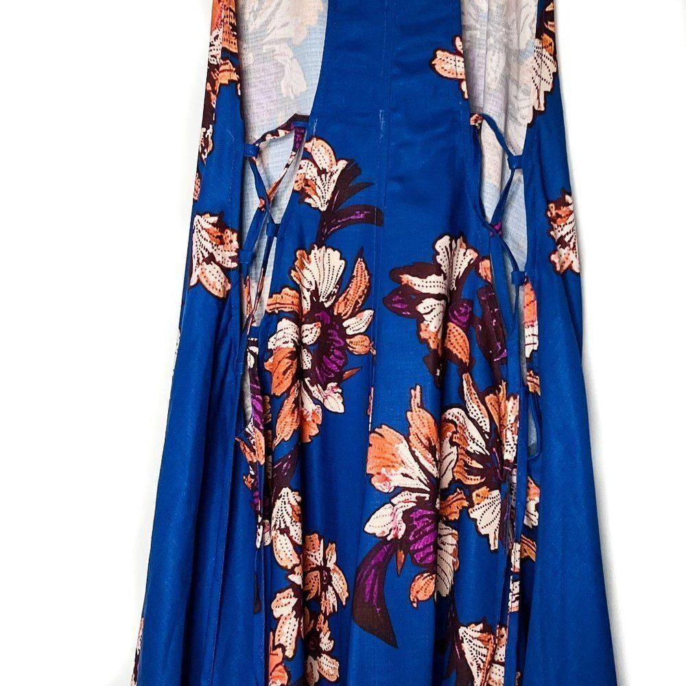 Floral Sleeveless Lace Up Tassel Tunic Dress - Picture 8 of 8